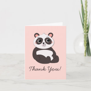 Panda Bear Cute Kid's Merci Cartes stationnaires