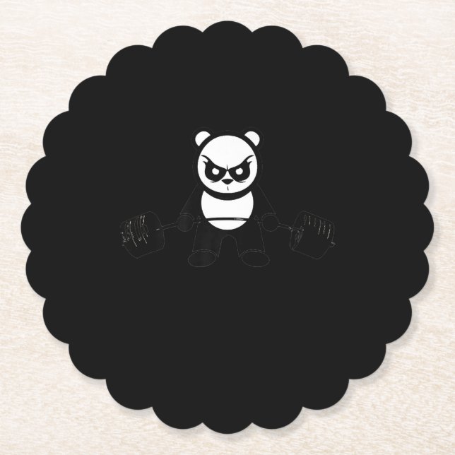 Panda Bear Deadlift - Premium Gym Untersetzer (Vorderseite)