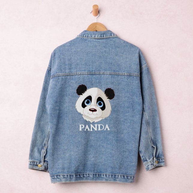 Panda Bear Design Denim Jacket Jeansjacke (Hangar)