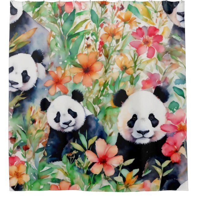 Panda Bear Duschvorhang (Vorderseite)