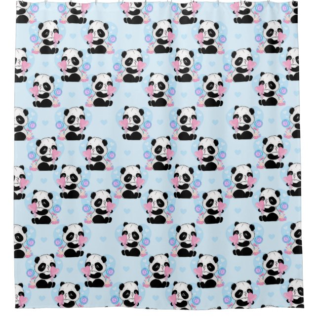 Panda Bear Duschvorhang (Vorderseite)
