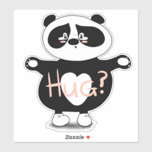 Panda Bear Hugs Aufkleber