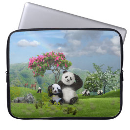 Panda Bear im Paradies Laptopschutzhülle