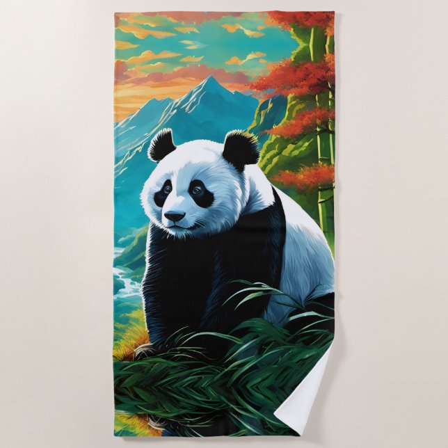 Panda Bear in den Wolken Strandtuch (Vorderseite)