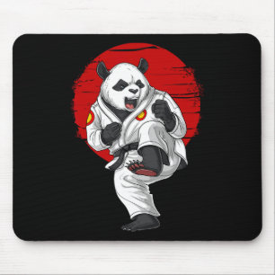 Panda Bear Karate Kickboxing Kung Fu Taekwondo Mar Mousepad