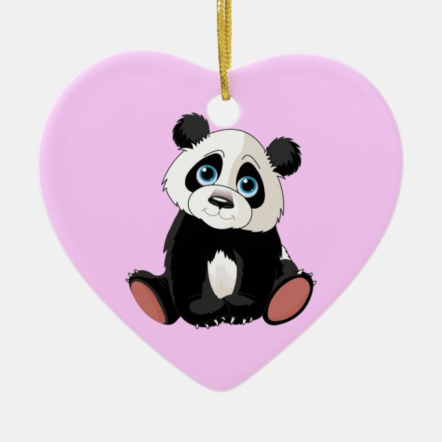 Panda Bear Keramik Ornament (Vorne)