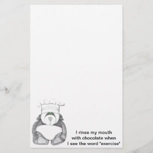 Panda Bear Koch Chocolate Briefpapier