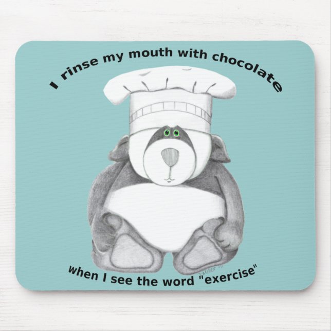 Panda Bear Koch Chocolate Mousepad (Vorne)