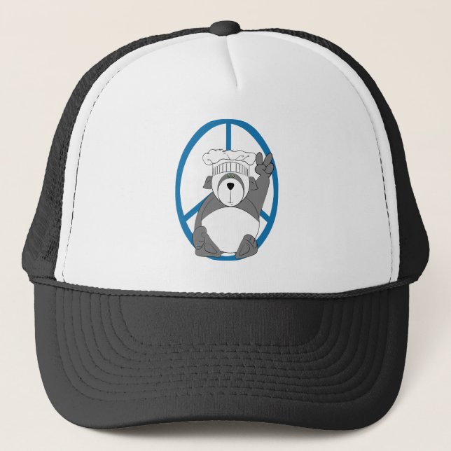 Panda Bear Koch Peace Truckerkappe (Vorderseite)