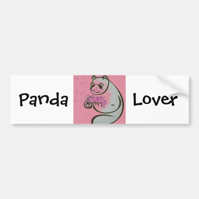 Panda Bear Liebe Autoaufkleber (Vorne)