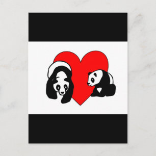 Panda Bear Liebe Postkarte