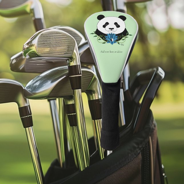 Panda Bear Lotus Blume Blue Golf Headcover (Von Creator hochgeladen)