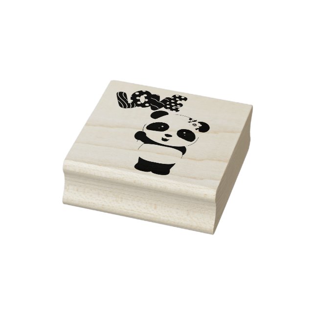 Panda Bear mit Liebe Balloons Gummi Briefmarke Gummistempel (Stempel)