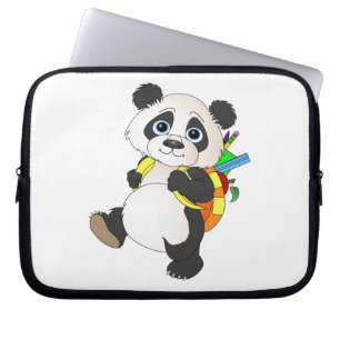 Panda Bear mit Rucksack Laptopschutzhülle