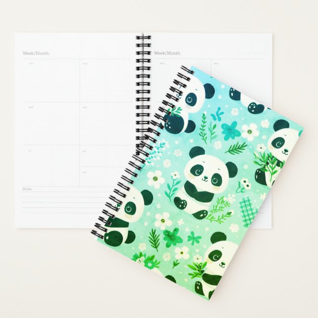Panda Bear Motif Vert Imprimer (Devant avec enveloppe)