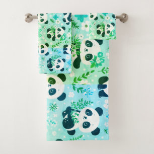 Panda Bear Motif Vert Imprimer