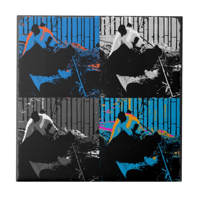 Panda Bear Multipanel Modernes Design Fliese (Vorderseite)