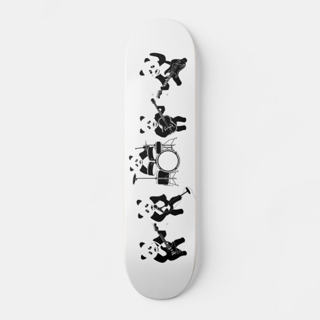 Panda Bear Niedlich Band Skateboard (Vorderseite)
