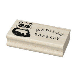 Panda Bear Niedlich Kid's Adorable Name Gummistempel