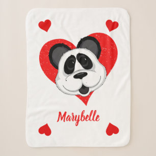 Panda Bear Niedlicher Cartoon Tier Personalisiert Sherpadecke