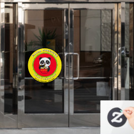 Panda Bear Noodles Chinesisches Restaurant individ Fensteraufkleber