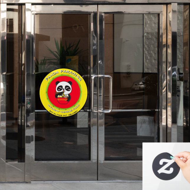 Panda Bear Noodles Chinesisches Restaurant individ Fensteraufkleber (Büro Tür)