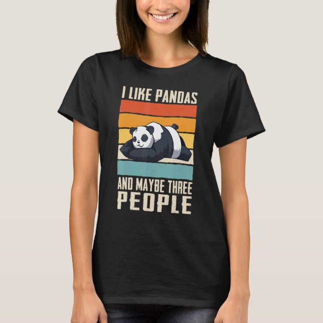 Panda Bear Pandas Animal T-Shirt (Vorderseite)