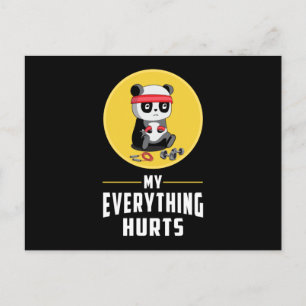Panda Bear Pandas Süße Tier Paw Sportgeschenk Idee Postkarte