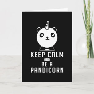 Panda Bear Pandicorn Behalt Calm Funny Gift Idee Karte