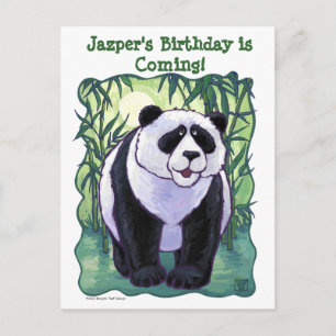 Panda Bear Party Center Ankündigungspostkarte