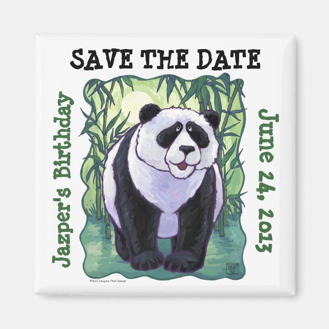 Panda Bear Party Center Magnet (Vorne)
