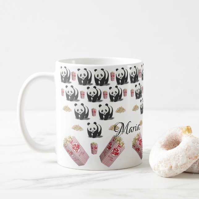 Panda Bear Popcorn Tasse (Mit Donut)