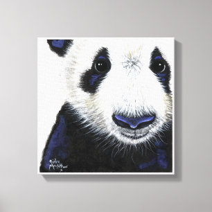 Panda Bear Print ' PANDA ' von Shirley MacArthur Leinwanddruck