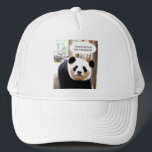 Panda Bear Shakespeare Quote Elegant Modern Truckerkappe<br><div class="desc">Panda Bear Shakespeare Quote Elegant Modern Template Trendy White Trucker Hat.</div>