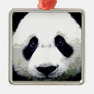 Panda Bear Silbernes Ornament