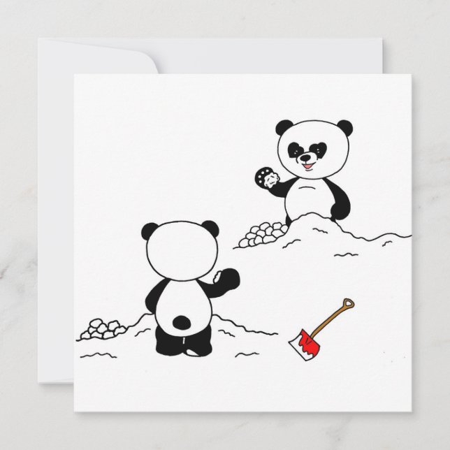 Panda bear snowball figh (Vorderseite)