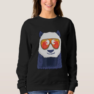 Panda Bear Sonnenbrille Beach Summer Pool Party Pa Sweatshirt