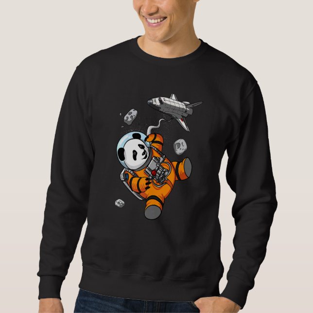Panda Bear Space Astronaut Animal Kids Girls Boys Sweatshirt (Vorderseite)