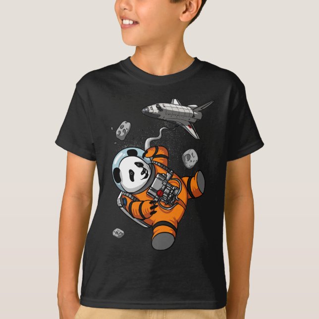 Panda Bear Space Astronaut Funny Animal T-Shirt (Vorderseite)