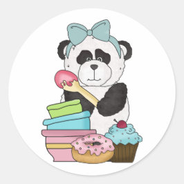 Panda Bear Sweet Leckereien Runder Aufkleber