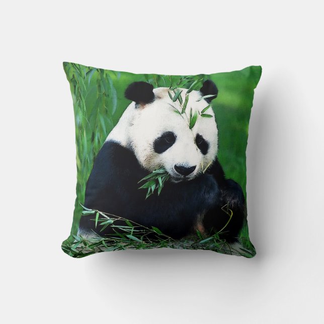 Panda Bear Throw Kissen (Vorderseite)