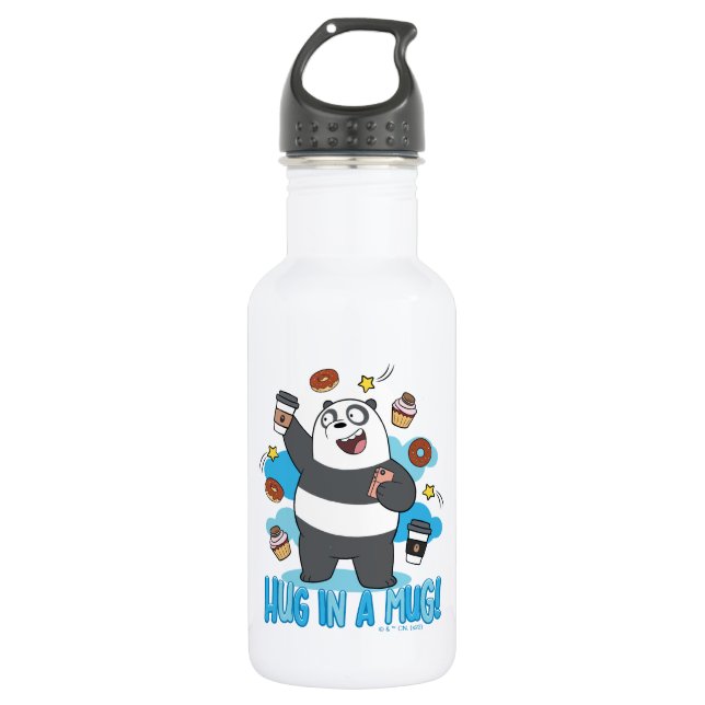 Panda Bear - Umarmen in einer Tasse! Edelstahlflasche (Vorderseite)