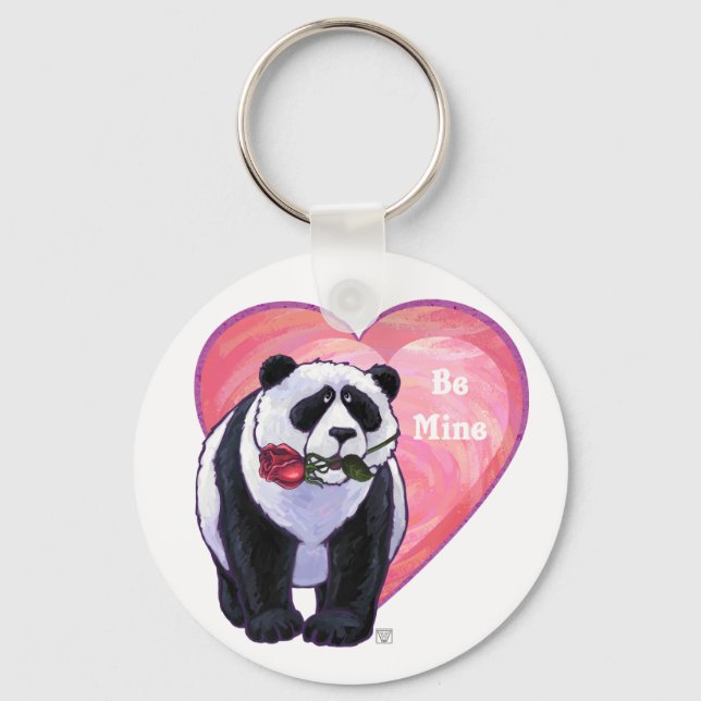 Panda Bear Valentine's Day Schlüsselanhänger (Vorderseite)