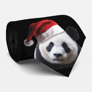 Panda Bear Warte einen Weihnachtsmann Krawatte