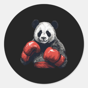 Panda Bear Wear Boxhandschuhe - Funny Boxing Runder Aufkleber