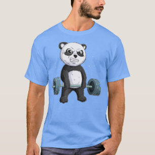 Panda Bear Weightlift Funny Deadlift Men Fitnes T-Shirt