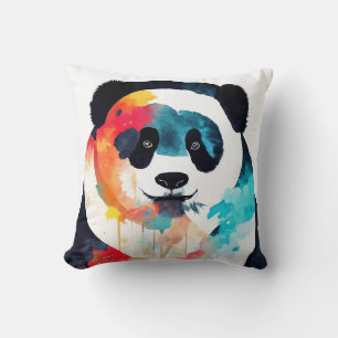 Panda Bear Wild Nature Animal Color Malerei Kissen
