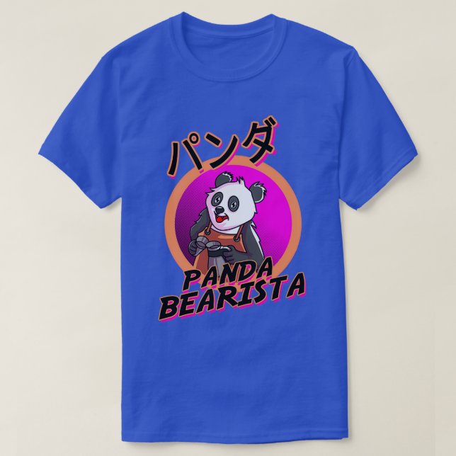 Panda Bearista Kaffee barista Witz T-Shirt (Design vorne)