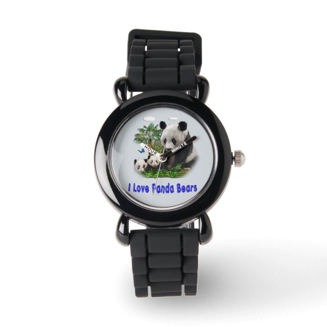 Panda Bears Armbanduhr (Vorderseite)
