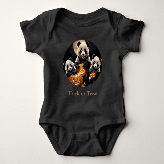 Panda Bears Baby Strampler (Vorderseite)